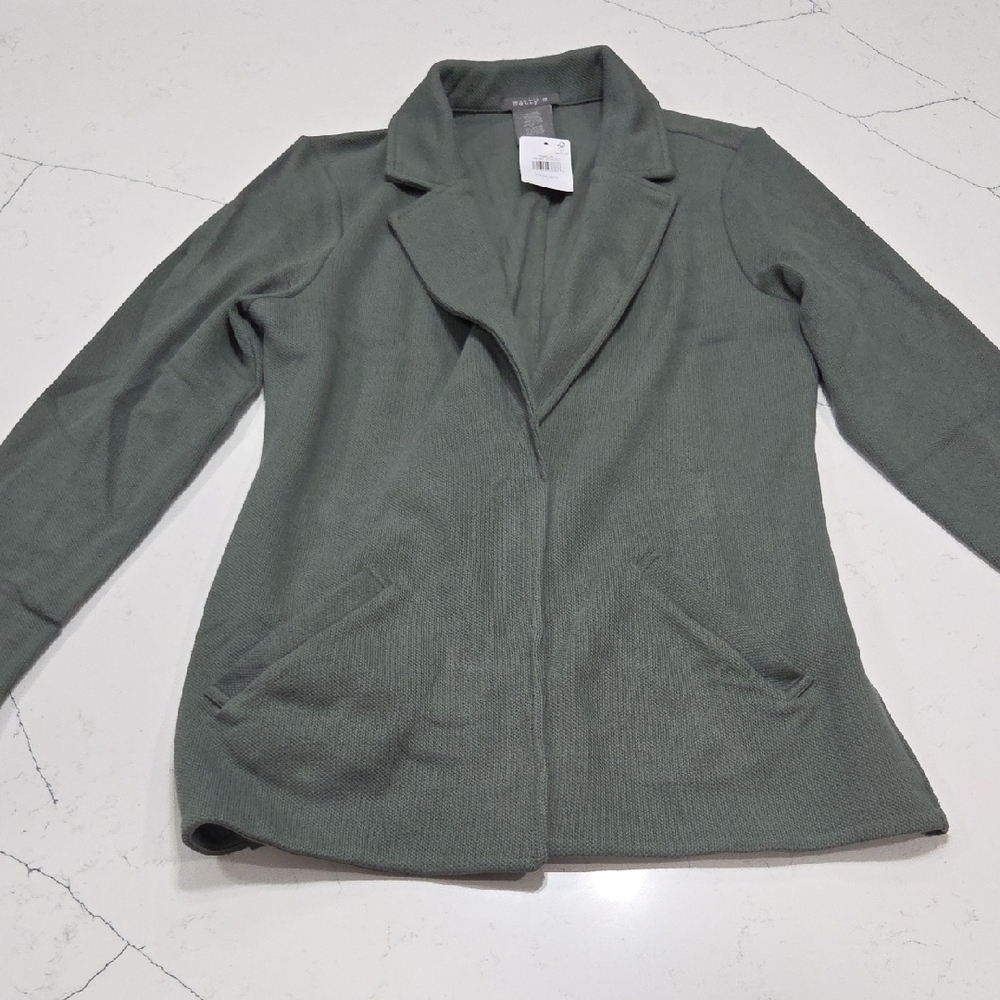 Matty M Knit Olive Blazer Sz Small New With Tags - Picture 6 of 12